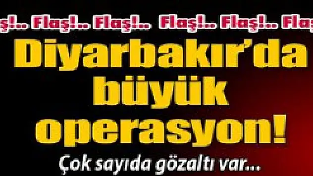 Diyarbakır İlçelerinde Dev Operasyon Çok Sayıda Gözaltı Var