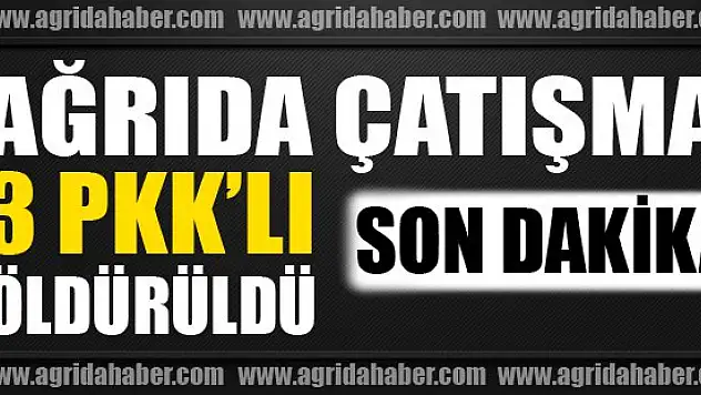 Son Dakika Ağrı'da Şehir Merkezinde Çatışma 3 PKK'li Öldürüldü