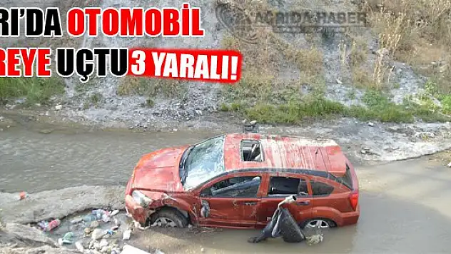 Ağrı'da otomobil dereye uçtu: 3 yaralı