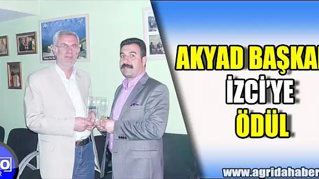 Mehmet İZCİ Plaketini aldı S.T.K.larda Ağrı Kültür Der. Başkanı AKYAD Mehmet İZCİ internet anketinde 827 oy alarak birinci oldu