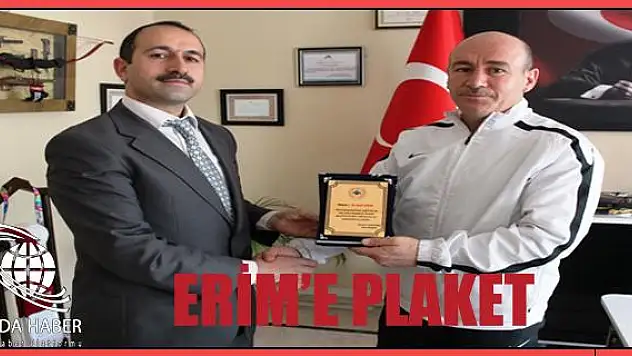 Mehmetşafi Erime Plaket Takdim Edildi