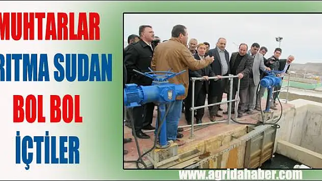 Muhtarlar Su arıtma tesisinde doya doya su içtiler