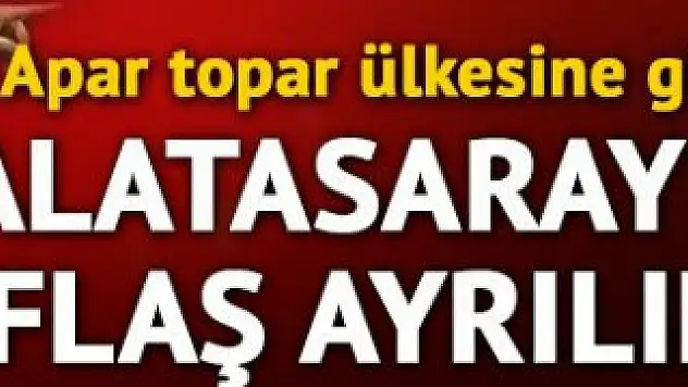 Galatasaray'da Dzemaili ülkesine gitti!