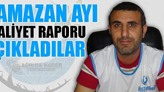 Ağrı Mustazaflar Cemiyeti Ramazan ayı faaliyet raporunu açıkladı