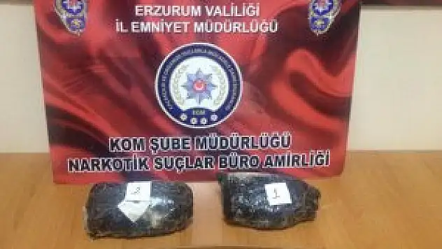 Erzurum'da 1 kilogram eroin ele geçirildi