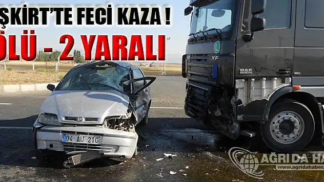 Ağrı'nın Eleşkirt ilçesinde trafik kazası: 1 ölü