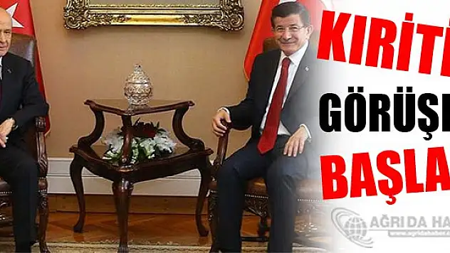 Davutoğlu-Bahçeli görüşmesi başladı