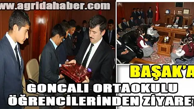 GONCALI ORTAOKULU ÖĞRENCİLERİNDEN AĞRI MİLLİ EĞİTİM MÜDÜRÜ BAŞAKA ZİYARET