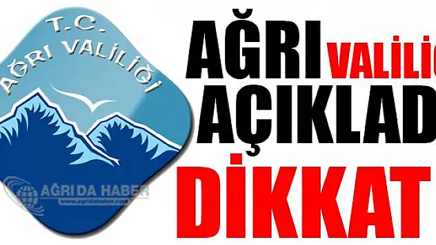 Ağrı Valiliğinden Sağanak Yağmur Uyarısı