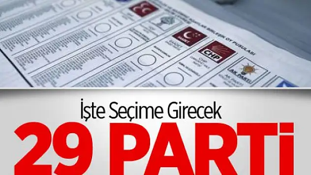 İşte Seçime Girecek Parti Sayısı !
