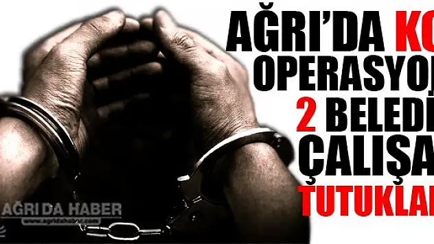 Ağrı'da KCK Operasyonu, 2 Belediye çalışanı Tutuklandı