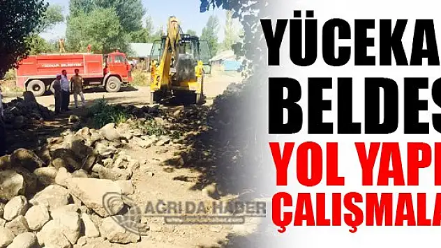Yücekapı beldesinde yol çalışmaları