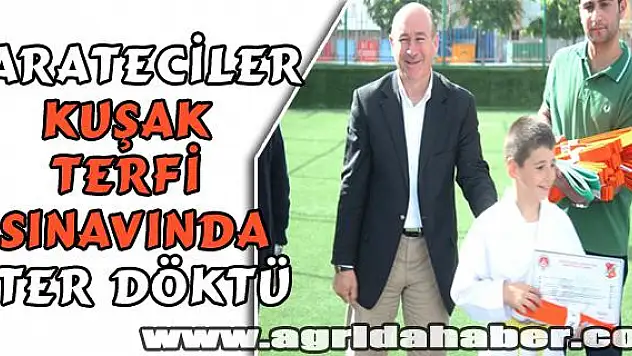 KARATECİLER KUŞAK TERFİ SINAVINDA TER DÖKTÜ