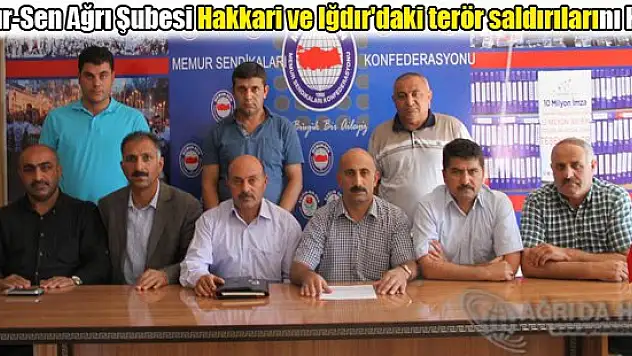 Hakkari ve Iğdır'daki terör saldırılarına Tepki