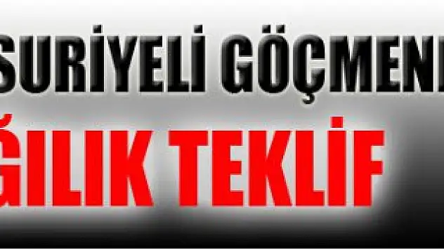 Almanya'dan Suriyeli Göçmenlere Çirkin Teklif