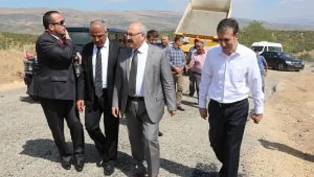 Vali Köşger, yol yapım çalışmalarını inceledi