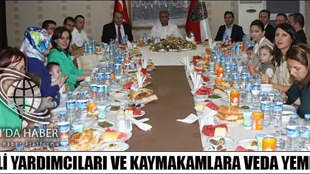 VALİ YARDIMCILARI VE KAYMAKAMLARA VEDA YEMEĞİ