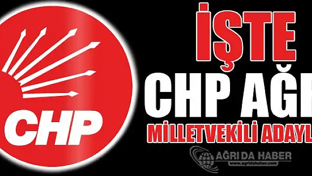 CHP Ağrı Milletvekili Adayları