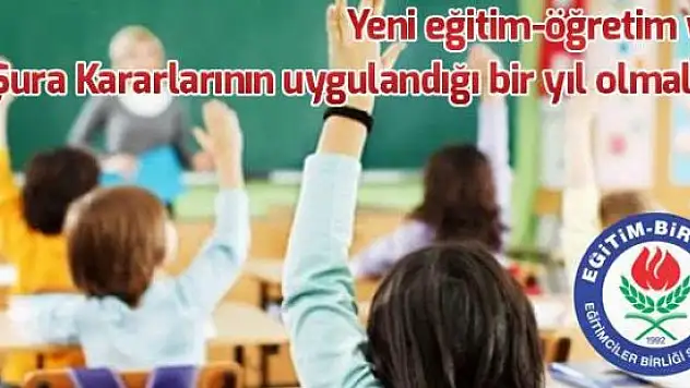 Eğitim Bir Sen Ağrı Şubesi 2015-2016 eğitim-öğretim yılı Açıklaması