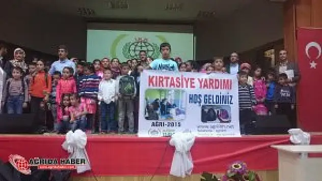 İHH Ağrı'dan 200 yetim öğrenciye kırtasiye yardımı