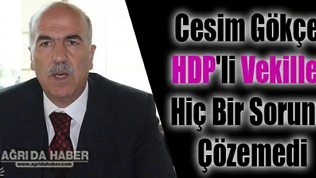 Cesim Gökçe HDP'li Vekiller Hiç Bir Sorunu Çözemedi