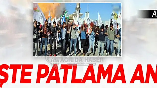 Ankara'daki Barış Mitinginde Patlama Anı Video !