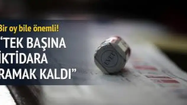 AK Parti'nin tek başına iktidar