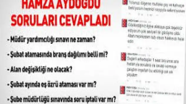 Hamza Aydoğdu soruları