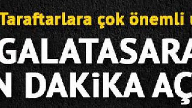Galatasaray'dan Taraftarlarına Uyarı