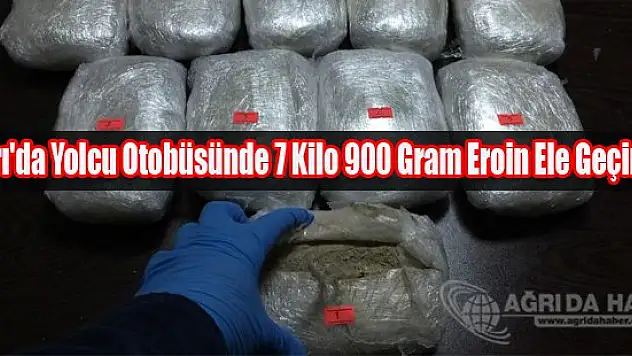Ağrı'da Yolcu Otobüsündeki Aramada Eroin Ele Geçirildi