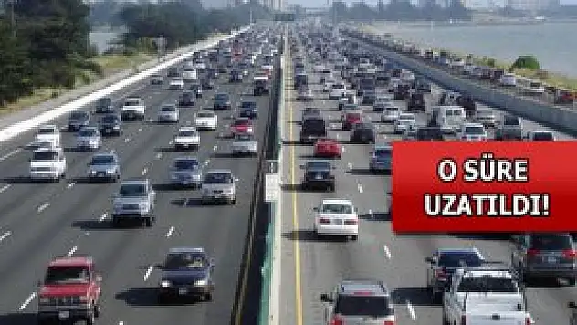 Yurtdışından getirilen taşıtlara verilen süre 730 güne çıkarıldı