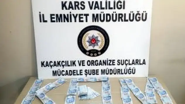 Kars'ta sahte parayla yakalandı
