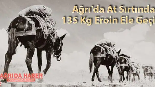 Ağrı'da Jandarma Ekipleri At Sırtında 135 Kg Eroin Ele Geçirdi