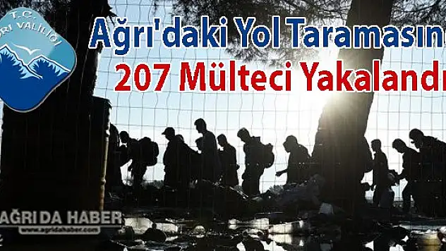 Ağrı'daki Yol Taramasında 207 Mülteci Yakalandı !