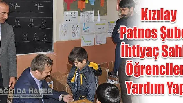 Kızılay Patnos Şubesi İhtiyaç Sahibi Öğrencilere Yardım Yaptı