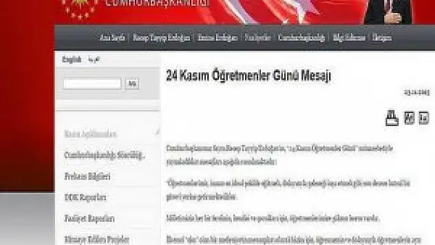 Erdoğan'dan 'Öğretmenler Günü' mesajı yayımladı