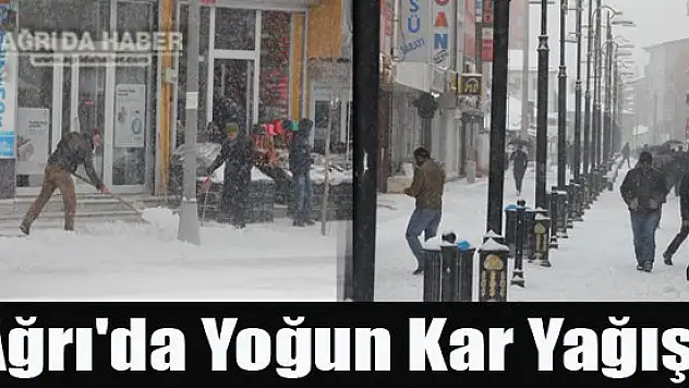 Ağrı'da Yoğun Kar Yağışı Devam Ediyor