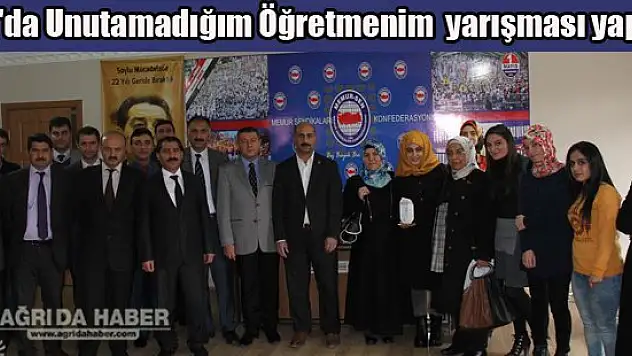 Ağrı'da Unutamadığım Öğretmenim  yarışması yapıldı