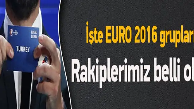 EURO 2016'da gruplar belli oldu! Türkiye'nin Rakipleri ?
