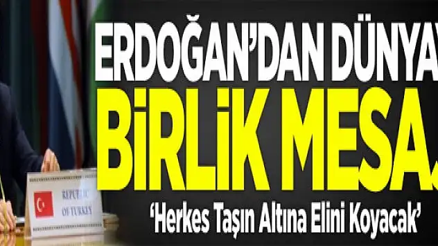 Cumhurbaşkanı Erdoğan: Herkes Taşın Altına Elini Koysun