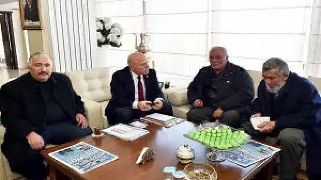 Erzurum muhtarı Başkan Sekmen'e ziyaret