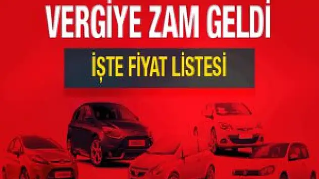 Araç vergisi zamlandı 2016 yılı MTV fiyat listesi