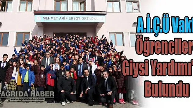 A.İ.Ç.Ü Vakfı Öğrencilere Giysi Yardım Bulundu