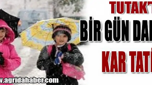 Ağrı'nın Tutak İlçesinde Kar Tatili Bir Gün Daha Uzatıldı