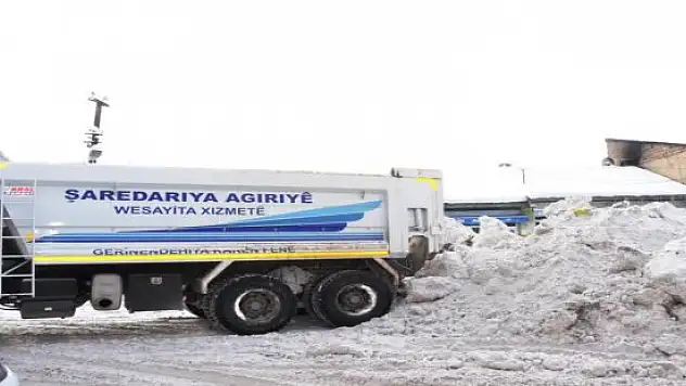 Ağrı Belediyesi Kar Temizliği Çalışmaları