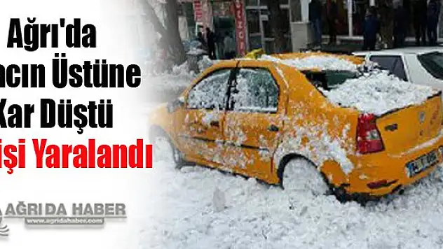 Ağrı'da Aracın Üstüne Kar Düştü 2 Kişi Yaralandı