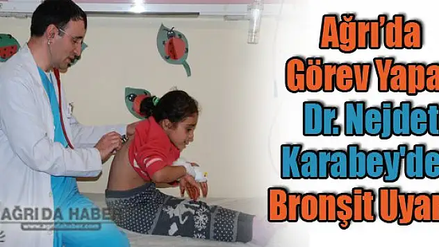 Ağrı'da Görev Yapan Dr. Nejdet Karabey'den Bronşit Uyarısı