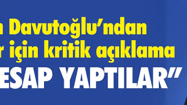 Ahmet Davutoğlu Sur ve Cizre Bir Kaç Güne Temizleneceğini Söyledi