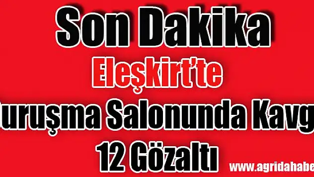 Ağrı'nın Eleşkirt İlçesinde Duruşma Salonunda Kavga 12 Kişi Göz Altında