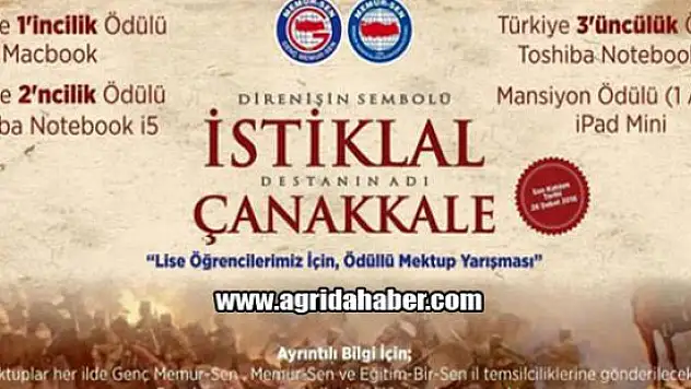 Genç Memur-Sen'den İstiklal Marşı ve Çanakkale Zaferi Konulu 'Ödüllü Mektup' yarışması